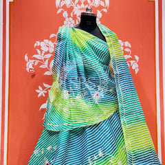 KACHI PATTI LEHERIYA KOTA DORIYA FLARED LEHENGA