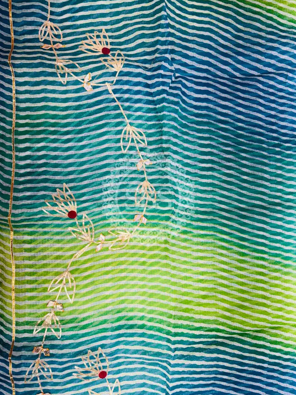 KACHI PATTI LEHERIYA KOTA DORIYA FLARED LEHENGA