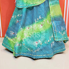 KACHI PATTI LEHERIYA KOTA DORIYA FLARED LEHENGA