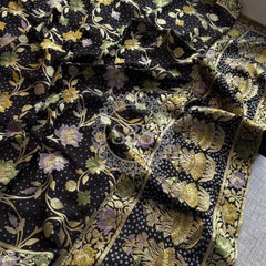 KHADDI GEORGETTE DUPATTA Black / Free Size