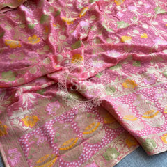 KHADDI GEORGETTE DUPATTA Light Pink / Free Size