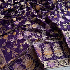 KHADDI GEORGETTE DUPATTA Purple / Free Size