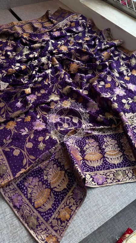 KHADDI GEORGETTE DUPATTA Purple / Free Size