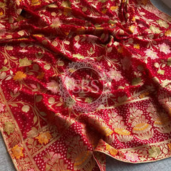 KHADDI GEORGETTE DUPATTA Red / Free Size