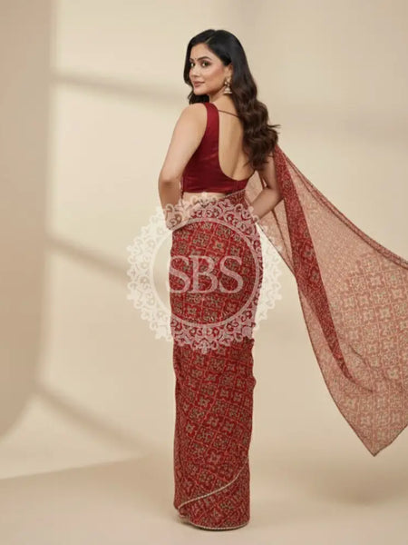 KOTA DORIYA AJRAK SAREE