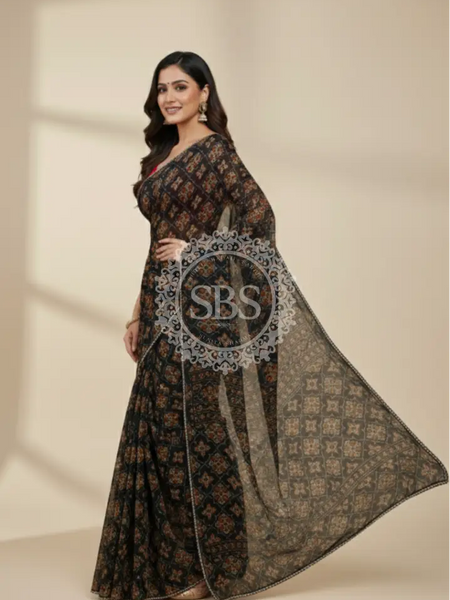 KOTA DORIYA AJRAK SAREE