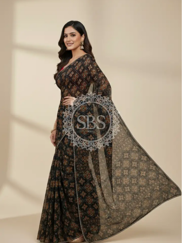 KOTA DORIYA AJRAK SAREE