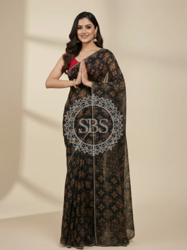 KOTA DORIYA AJRAK SAREE