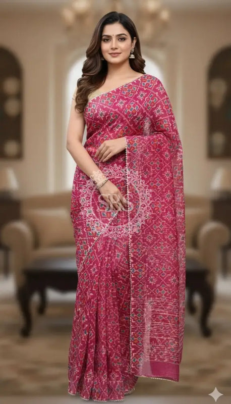 KOTA DORIYA AJRAK SAREE