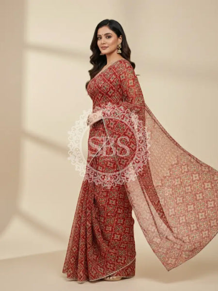 KOTA DORIYA AJRAK SAREE