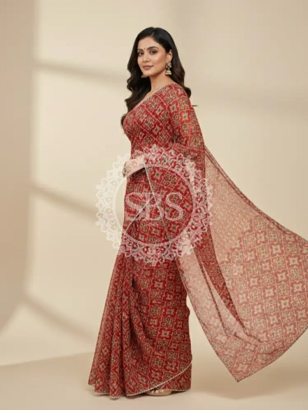 KOTA DORIYA AJRAK SAREE