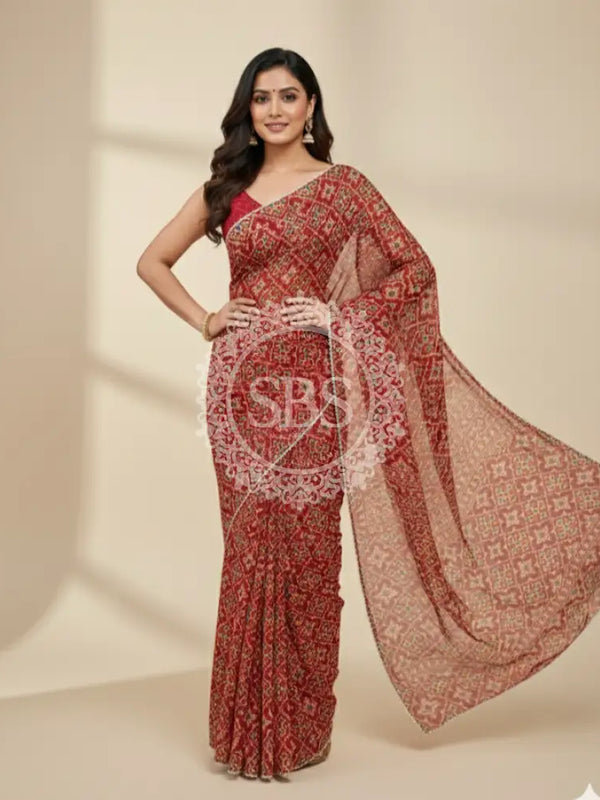 KOTA DORIYA AJRAK SAREE