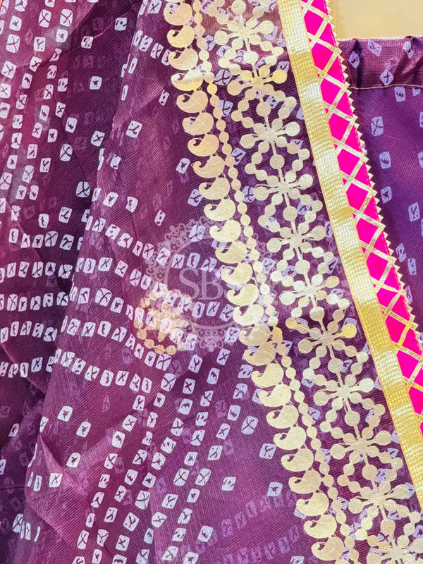 KOTA DORIYA BHANDEJ KACHI PATTI LEHENGA