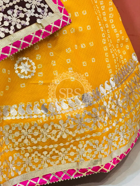 KOTA DORIYA BHANDEJ KACHI PATTI LEHENGA