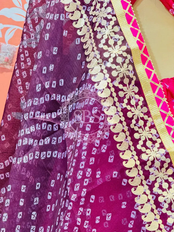 KOTA DORIYA BHANDEJ KACHI PATTI LEHENGA
