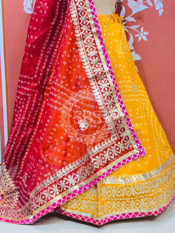 KOTA DORIYA BHANDEJ KACHI PATTI LEHENGA