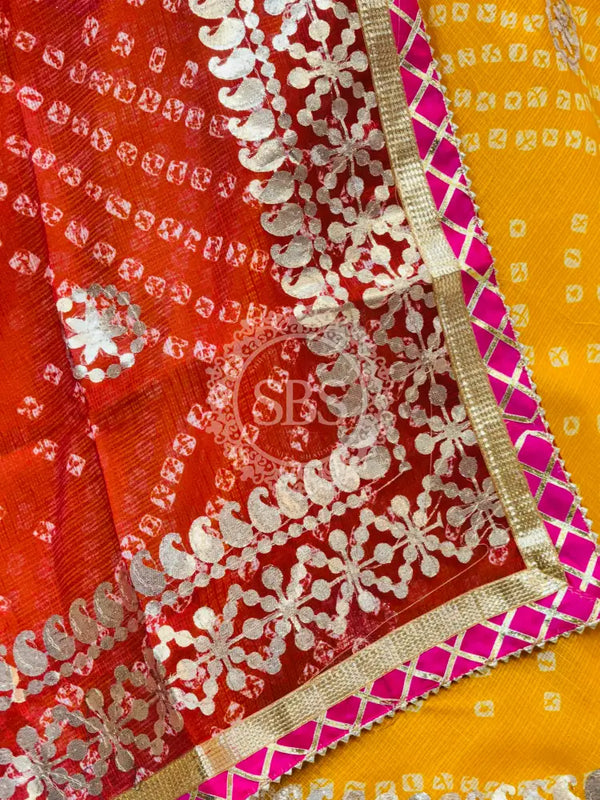 KOTA DORIYA BHANDEJ KACHI PATTI LEHENGA