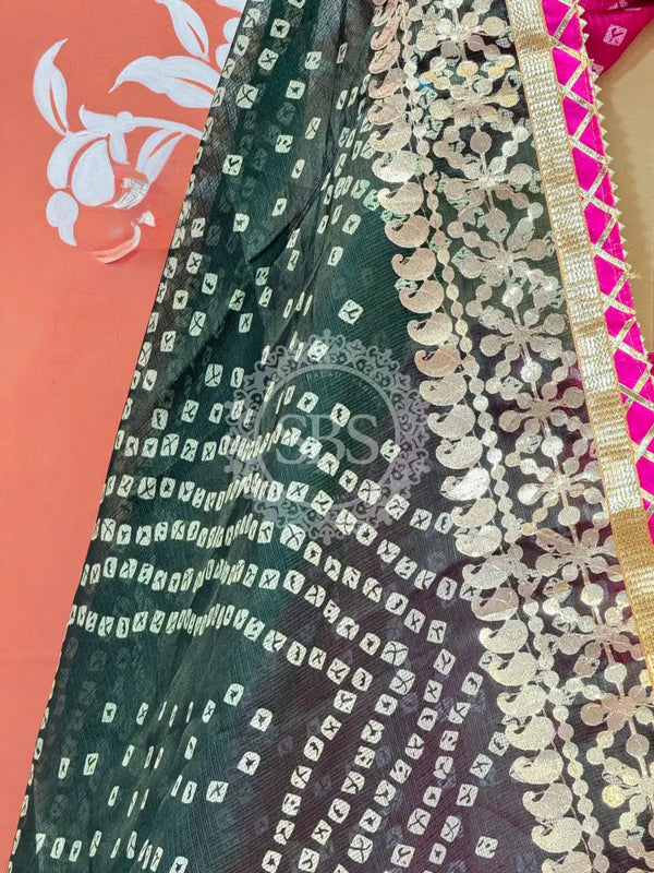 KOTA DORIYA BHANDEJ KACHI PATTI LEHENGA