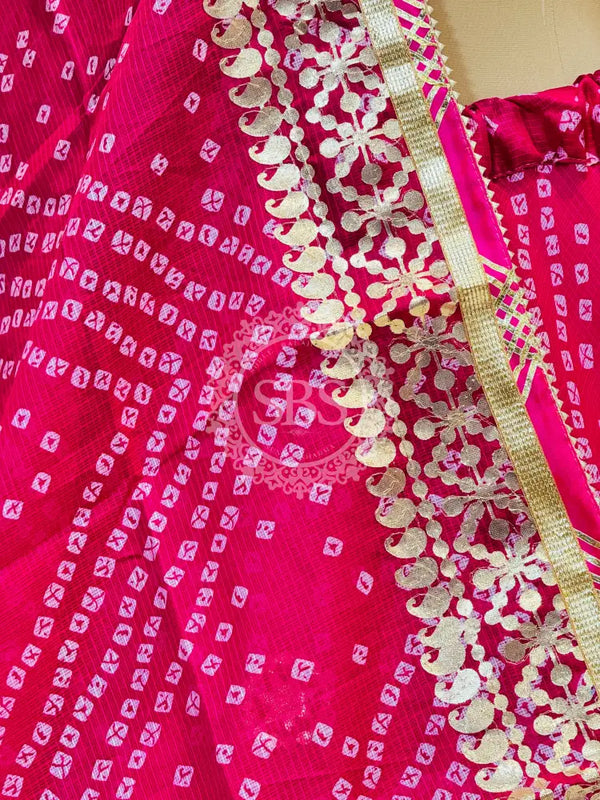 KOTA DORIYA BHANDEJ KACHI PATTI LEHENGA