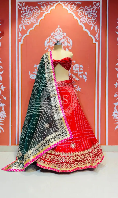 KOTA DORIYA BHANDEJ KACHI PATTI LEHENGA