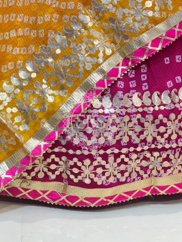 KOTA DORIYA BHANDEJ KACHI PATTI LEHENGA