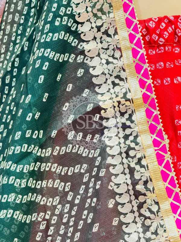 KOTA DORIYA BHANDEJ KACHI PATTI LEHENGA