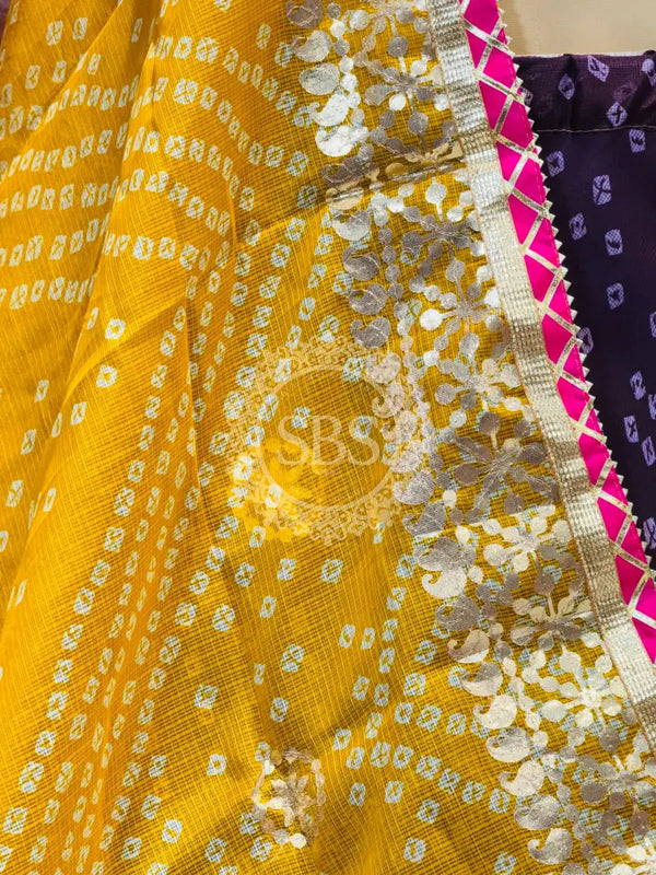 KOTA DORIYA BHANDEJ KACHI PATTI LEHENGA