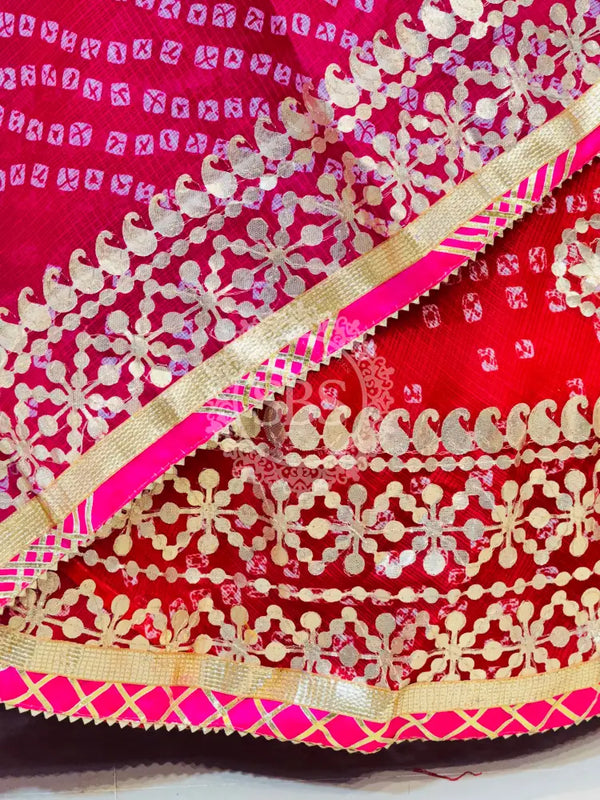 KOTA DORIYA BHANDEJ KACHI PATTI LEHENGA
