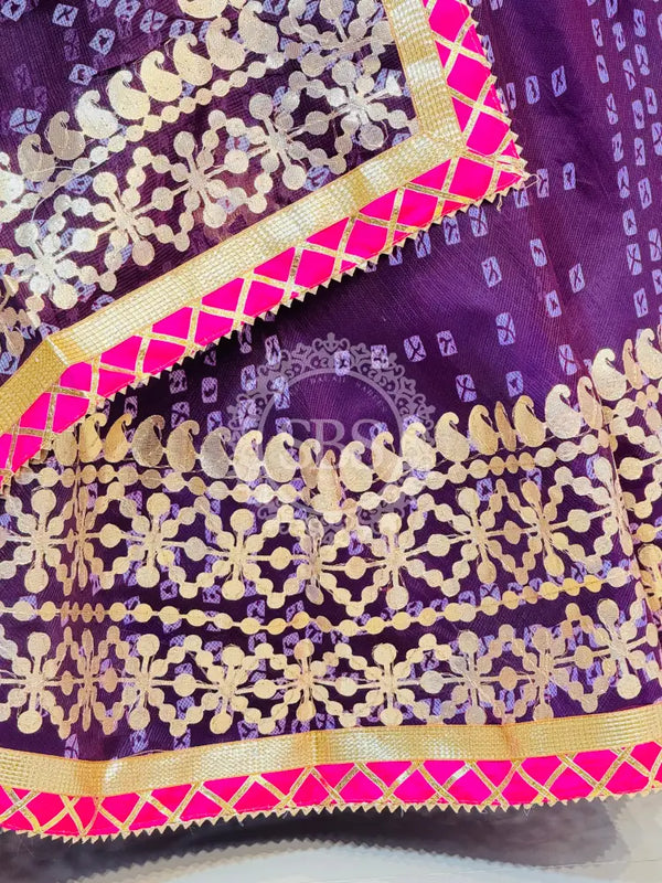 KOTA DORIYA BHANDEJ KACHI PATTI LEHENGA