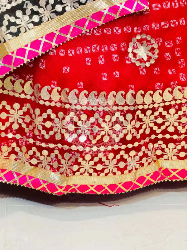 KOTA DORIYA BHANDEJ KACHI PATTI LEHENGA