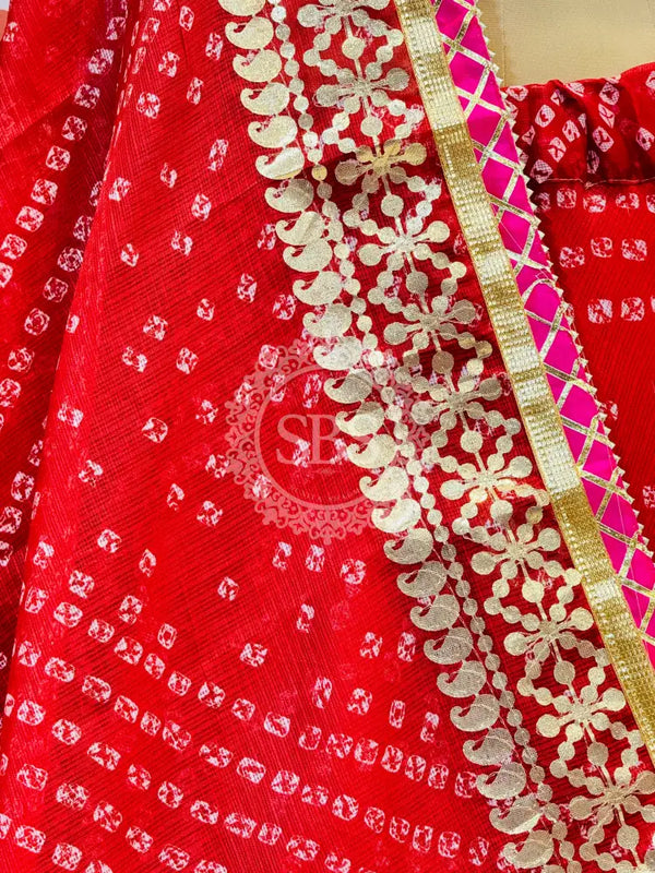 KOTA DORIYA BHANDEJ KACHI PATTI LEHENGA