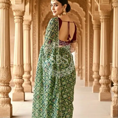 KOTA DORIYA ELEPHANT AJRAK SAREE