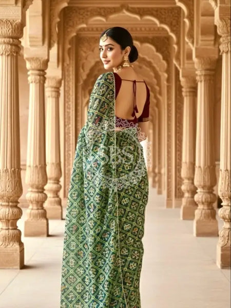 KOTA DORIYA ELEPHANT AJRAK SAREE