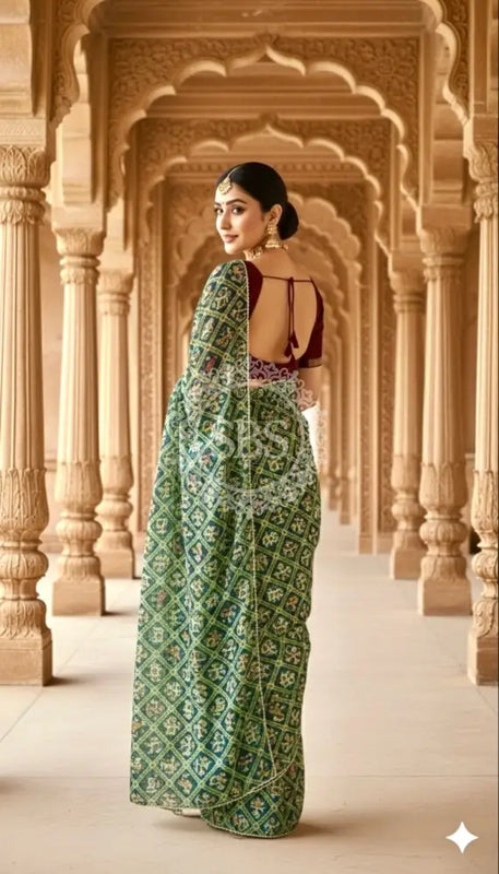 KOTA DORIYA ELEPHANT AJRAK SAREE