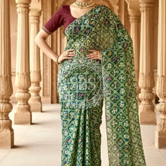 KOTA DORIYA ELEPHANT AJRAK SAREE