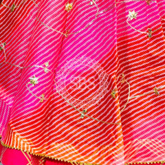 KOTA DORIYA KACHI PATTI DOUBLE BORDER LEHENGA