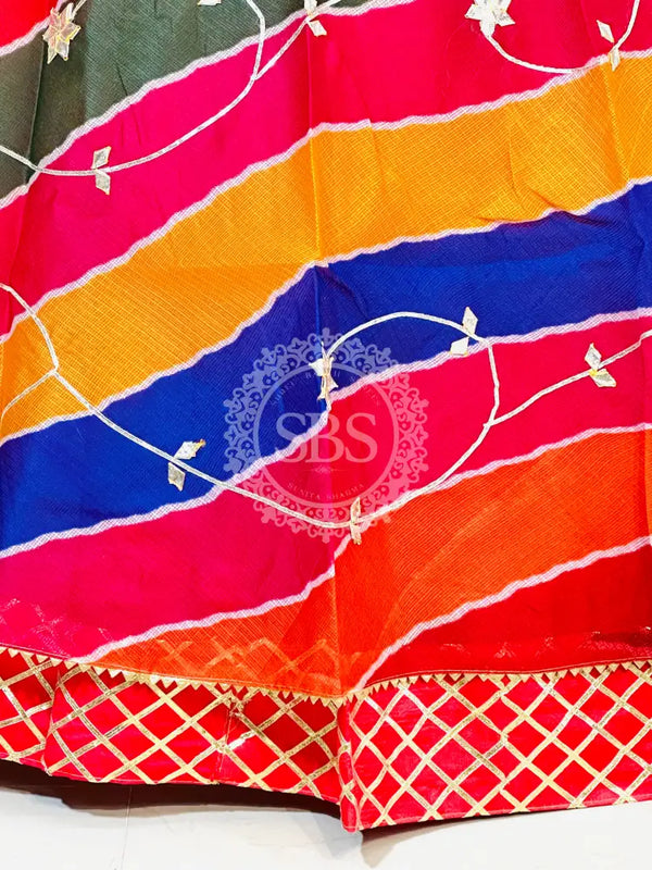 KOTA DORIYA KACHI PATTI DOUBLE BORDER LEHENGA