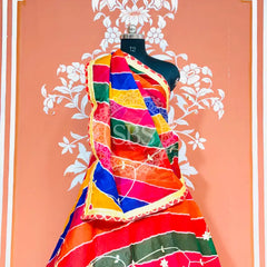 KOTA DORIYA KACHI PATTI DOUBLE BORDER LEHENGA
