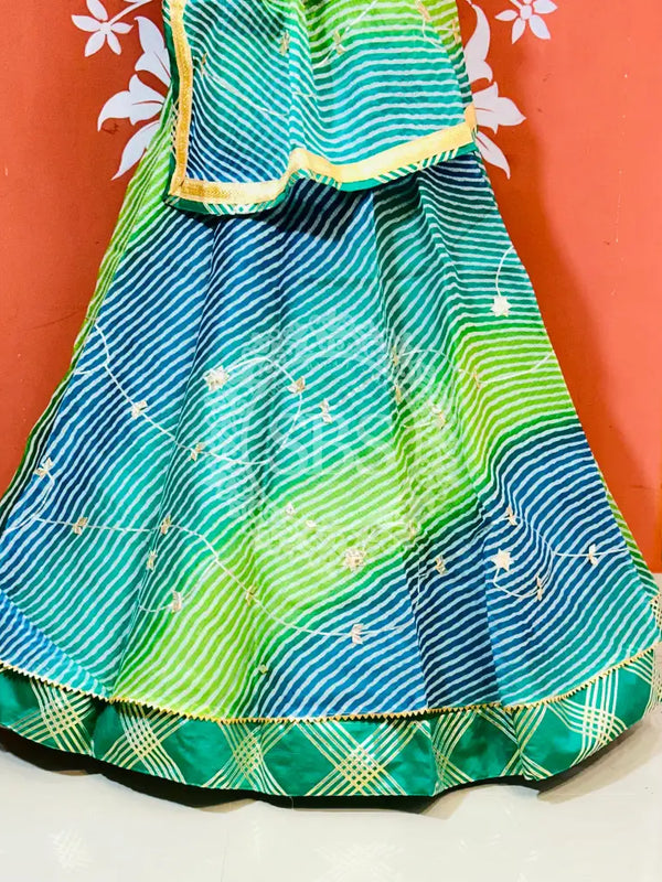 KOTA DORIYA KACHI PATTI DOUBLE BORDER LEHENGA