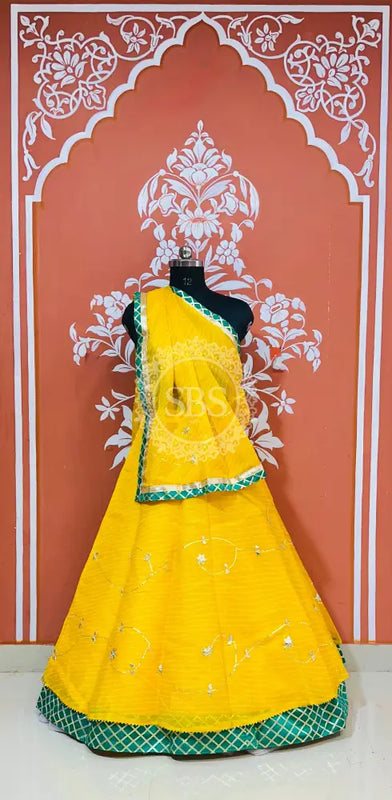 KOTA DORIYA KACHI PATTI DOUBLE BORDER LEHENGA