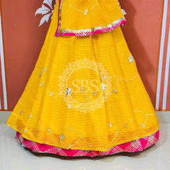 KOTA DORIYA KACHI PATTI DOUBLE BORDER LEHENGA
