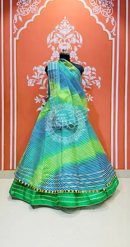 KOTA DORIYA SHADED LEHENGA Blue / Free Size