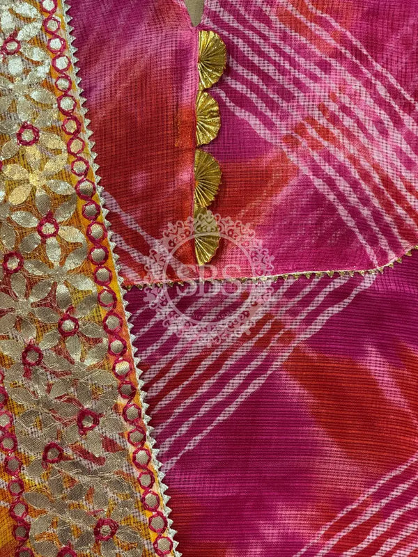 KOTA DORIYA SKIRT WITH KURTI AND DUPATTA