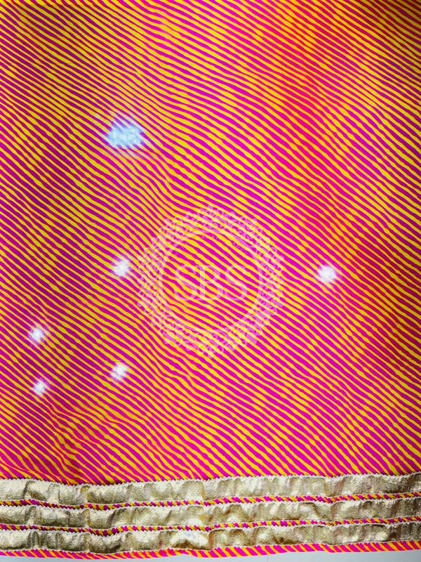 LEHERIYA GOLDEN SILVER WORK BIG FLARED LEHENGA