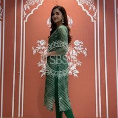 Leheriya Handwork Kurti