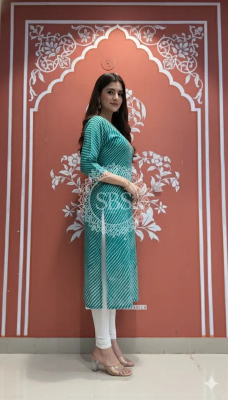 Leheriya Handwork Kurti