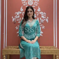 Leheriya Handwork Kurti