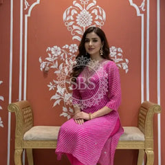 Leheriya Handwork Kurti