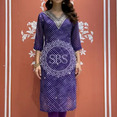 Leheriya Handwork Kurti