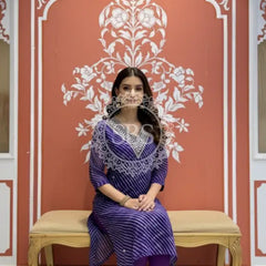 Leheriya Handwork Kurti